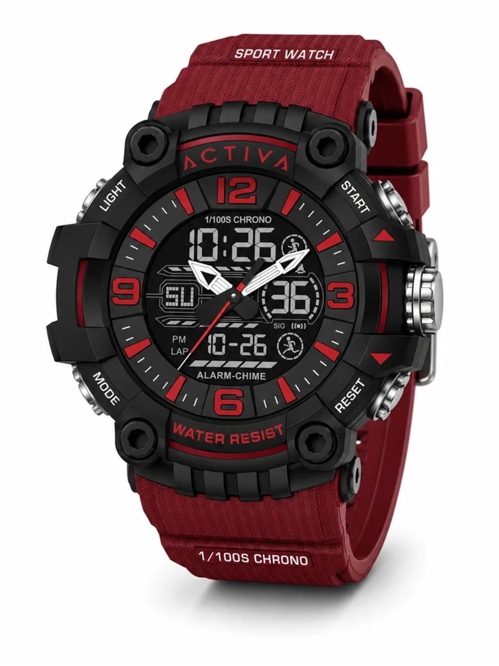 NWT Activa by Invicta Activa Ardus X Invicta Digital Men's Watch 58mm Red